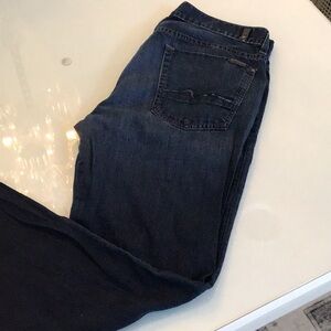 7 For All Mankind Dark Blue Denim Jeans